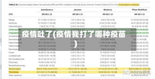疫情吐了(疫情我打了哪种疫苗)-第2张图片