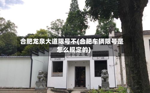 合肥龙泉大道限号不(合肥车辆限号是怎么规定的)-第2张图片
