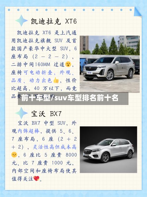 前十车型/suv车型排名前十名