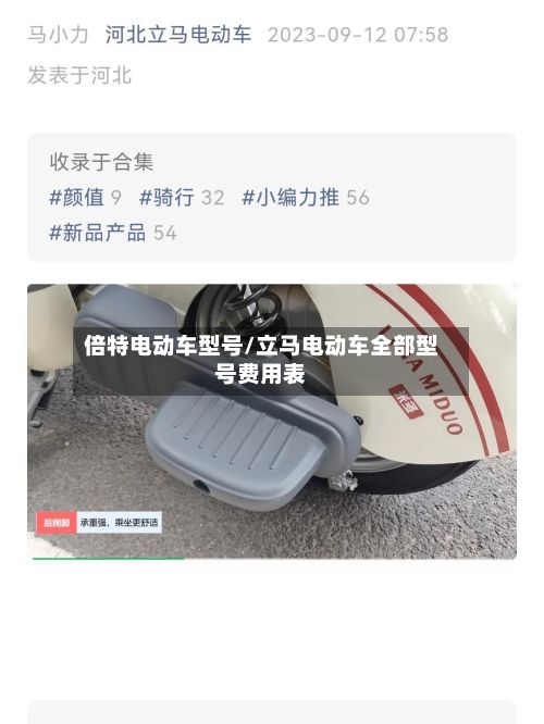 倍特电动车型号/立马电动车全部型号费用表-第3张图片