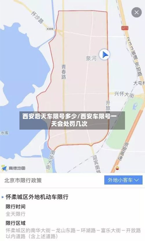 西安后天车限号多少/西安车限号一天会处罚几次-第3张图片