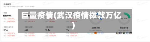 巨量疫情(武汉疫情拨款万亿)-第3张图片