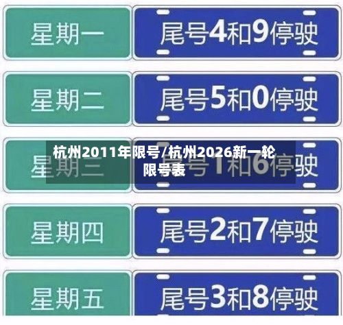 杭州2011年限号/杭州2026新一轮限号表-第3张图片