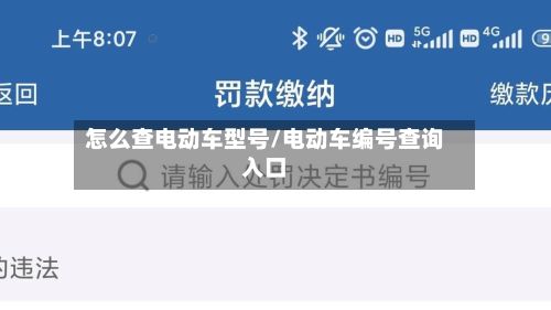 怎么查电动车型号/电动车编号查询入口-第2张图片