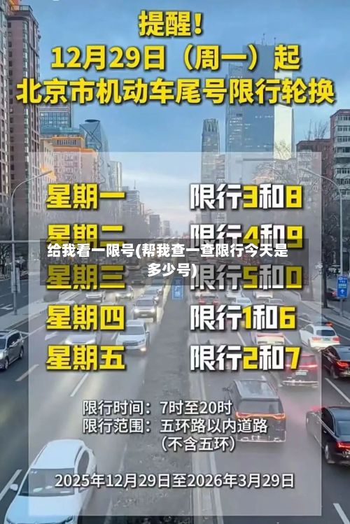 给我看一限号(帮我查一查限行今天是多少号)