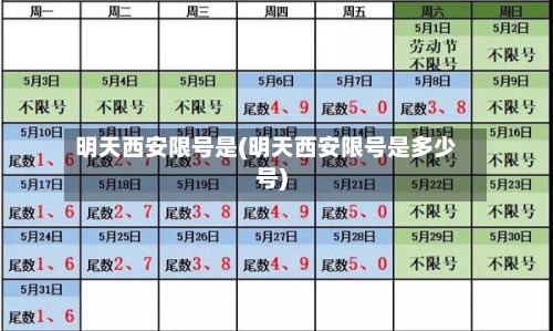 明天西安限号是(明天西安限号是多少号)