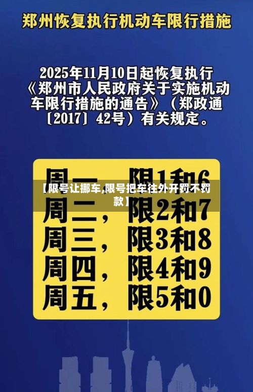 【限号让挪车,限号把车往外开罚不罚款】