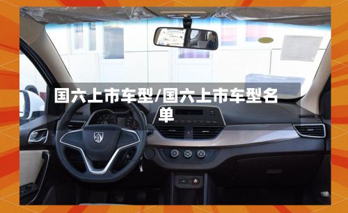 国六上市车型/国六上市车型名单-第3张图片