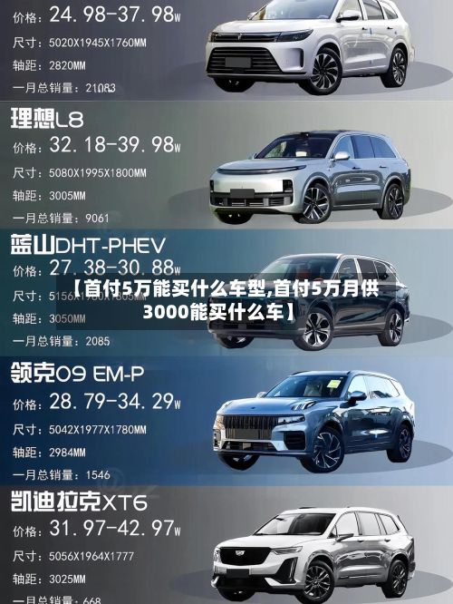 【首付5万能买什么车型,首付5万月供3000能买什么车】