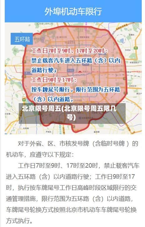 北京限号周五(北京限号周五限几号)-第2张图片